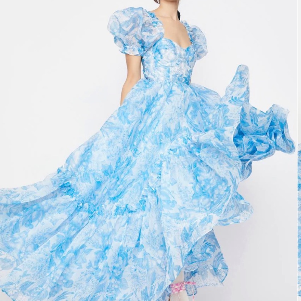 Selkie The Baby Blue Toile Ritz Dress